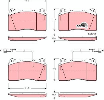 TRW GDB1363 - Brake Pad Set, disc brake onlydrive.pro