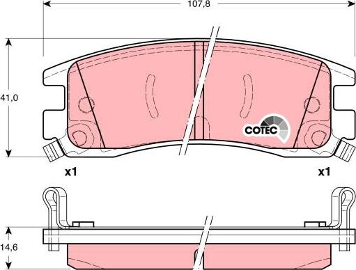 TRW GDB1309 - Brake Pad Set, disc brake onlydrive.pro