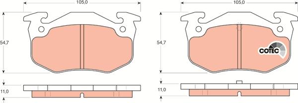 TRW GDB1305 - Brake Pad Set, disc brake onlydrive.pro