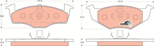 TRW GDB1306 - Brake Pad Set, disc brake onlydrive.pro