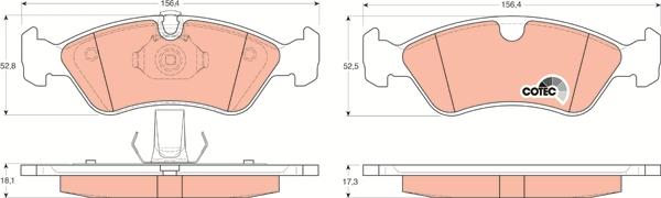 TRW GDB1300 - Brake Pad Set, disc brake onlydrive.pro