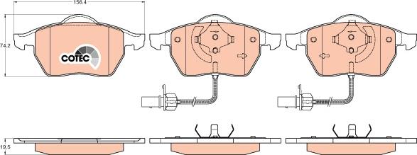 TRW GDB1307 - Brake Pad Set, disc brake onlydrive.pro