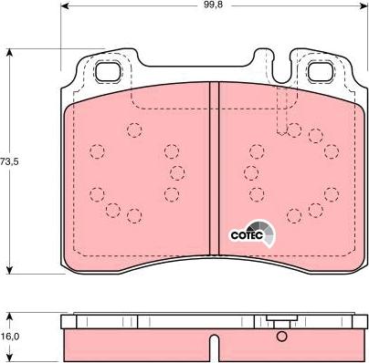 TRW GDB1318 - Brake Pad Set, disc brake onlydrive.pro