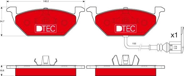 TRW GDB1386DTE - Brake Pad Set, disc brake onlydrive.pro