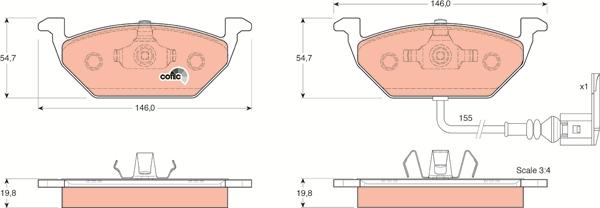 TRW GDB1386 - Brake Pad Set, disc brake onlydrive.pro