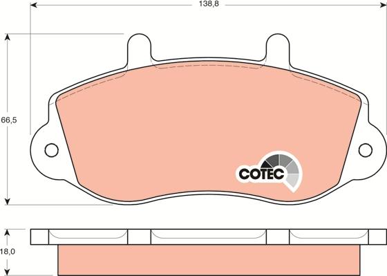 TRW GDB1380 - Brake Pad Set, disc brake onlydrive.pro