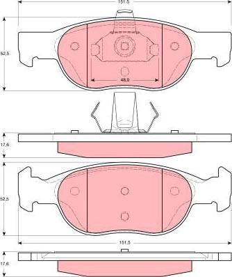 TRW GDB1382 - Brake Pad Set, disc brake onlydrive.pro