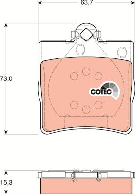 TRW GDB1335 - Brake Pad Set, disc brake onlydrive.pro