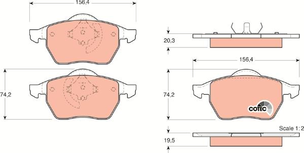 TRW GDB1376 - Brake Pad Set, disc brake onlydrive.pro