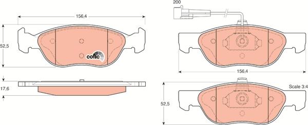 TRW GDB1290 - Brake Pad Set, disc brake onlydrive.pro