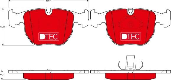 TRW GDB1261DTE - Brake Pad Set, disc brake onlydrive.pro