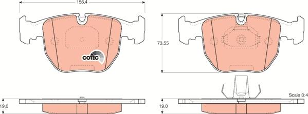 TRW GDB1261 - Brake Pad Set, disc brake onlydrive.pro