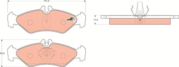 TRW GDB1262 - Brake Pad Set, disc brake onlydrive.pro