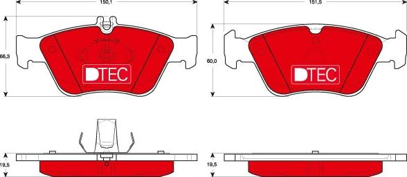 TRW GDB1205DTE - Brake Pad Set, disc brake onlydrive.pro