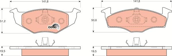 TRW GDB1218 - Brake Pad Set, disc brake onlydrive.pro