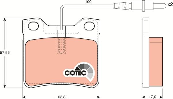 TRW GDB1289 - Brake Pad Set, disc brake onlydrive.pro