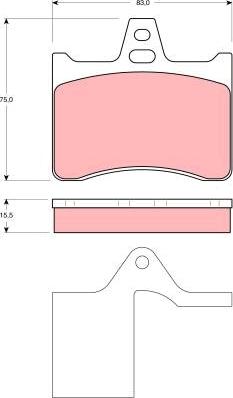 TRW GDB1284 - Brake Pad Set, disc brake onlydrive.pro