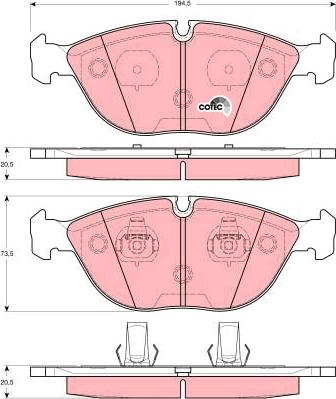 TRW GDB1285 - Brake Pad Set, disc brake onlydrive.pro