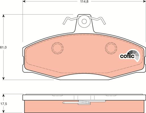 TRW GDB1280 - Brake Pad Set, disc brake onlydrive.pro