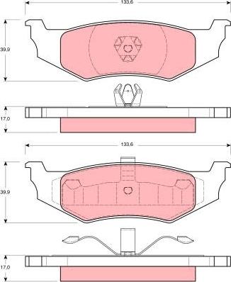 TRW GDB1234 - Brake Pad Set, disc brake onlydrive.pro