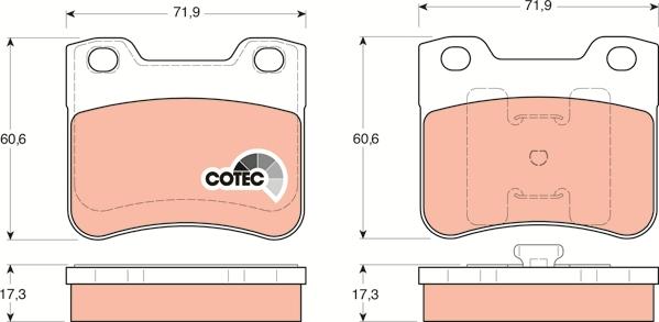 TRW GDB1279 - Brake Pad Set, disc brake onlydrive.pro