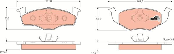 TRW GDB1274 - Тормозные колодки, дисковые, комплект onlydrive.pro