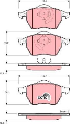 TRW GDB1275 - Brake Pad Set, disc brake onlydrive.pro