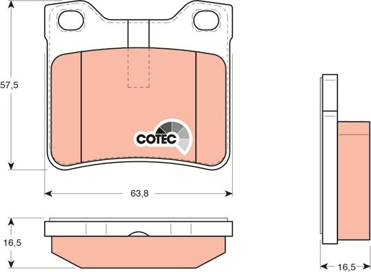 TRW GDB1276 - Brake Pad Set, disc brake onlydrive.pro