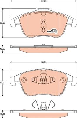 TRW GDB1790 - Brake Pad Set, disc brake onlydrive.pro