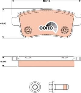 TRW GDB1791 - Brake Pad Set, disc brake onlydrive.pro