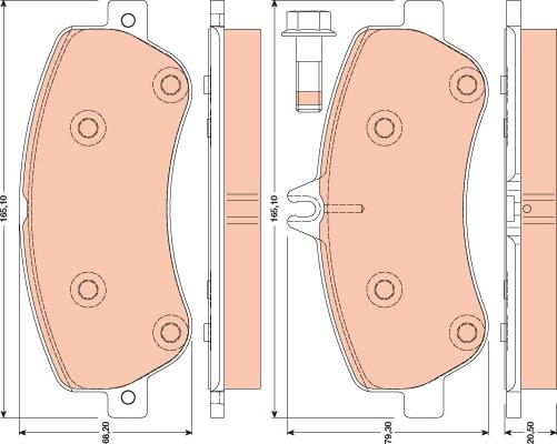 TRW GDB1798 - Brake Pad Set, disc brake onlydrive.pro