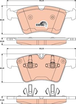 TRW GDB1797 - Brake Pad Set, disc brake onlydrive.pro