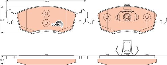 TRW GDB1749 - Brake Pad Set, disc brake onlydrive.pro