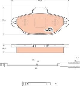 TRW GDB1745 - Brake Pad Set, disc brake onlydrive.pro