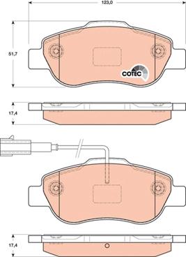 TRW GDB1746 - Brake Pad Set, disc brake onlydrive.pro