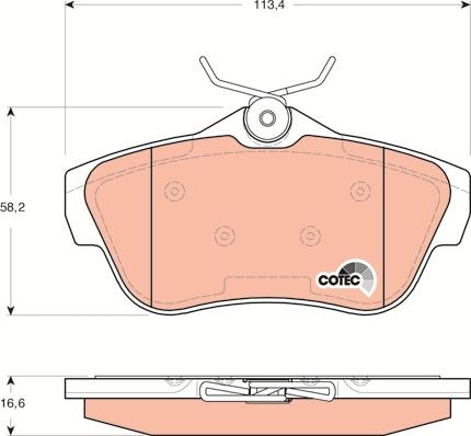 TRW GDB1740 - Brake Pad Set, disc brake onlydrive.pro