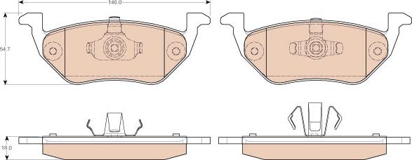 TRW GDB1754 - Brake Pad Set, disc brake onlydrive.pro