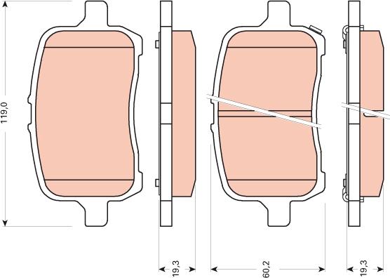 TRW GDB1755 - Brake Pad Set, disc brake onlydrive.pro