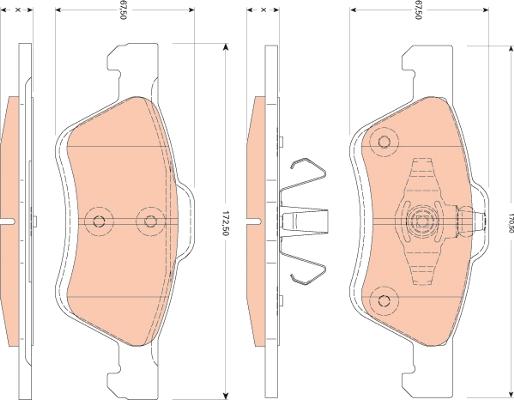 TRW GDB1752 - Brake Pad Set, disc brake onlydrive.pro