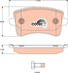 TRW GDB1765 - Brake Pad Set, disc brake onlydrive.pro