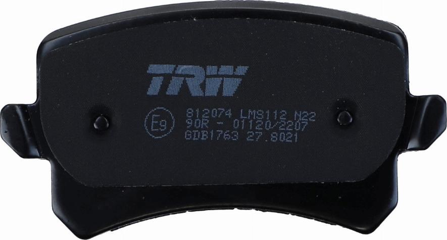 TRW GDB1763 - Тормозные колодки, дисковые, комплект onlydrive.pro