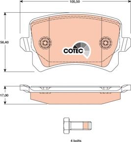 TRW GDB1763 - Brake Pad Set, disc brake onlydrive.pro