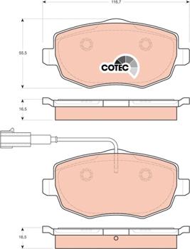 TRW GDB1706 - Brake Pad Set, disc brake onlydrive.pro