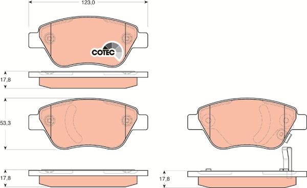 TRW GDB1700 - Brake Pad Set, disc brake onlydrive.pro