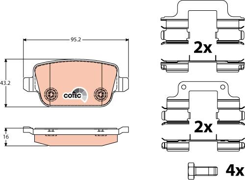 TRW GDB1708 - Brake Pad Set, disc brake onlydrive.pro