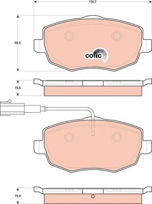 TRW GDB1707 - Brake Pad Set, disc brake onlydrive.pro