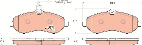 TRW GDB1719 - Brake Pad Set, disc brake onlydrive.pro