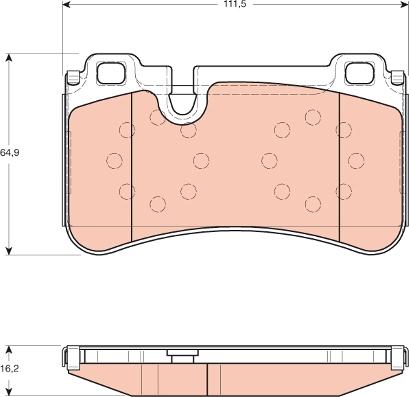 TRW GDB1711 - Brake Pad Set, disc brake onlydrive.pro