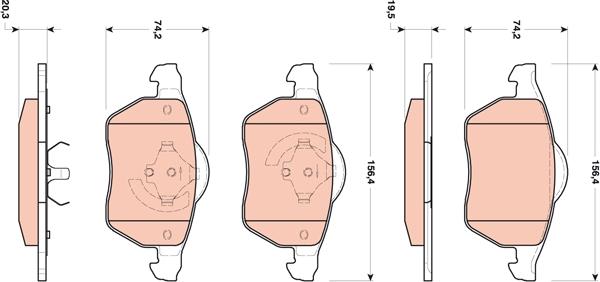 TRW GDB1717 - Brake Pad Set, disc brake onlydrive.pro