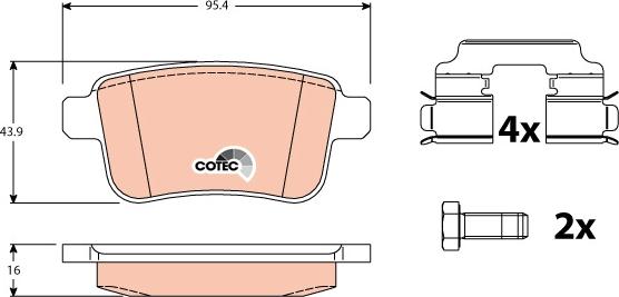 TRW GDB1786 - Brake Pad Set, disc brake onlydrive.pro